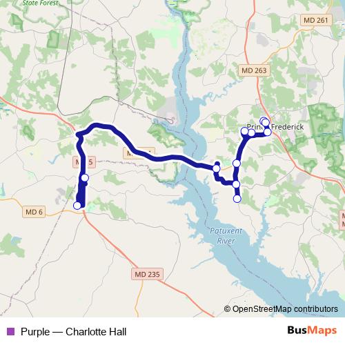 Purple bus Line Map