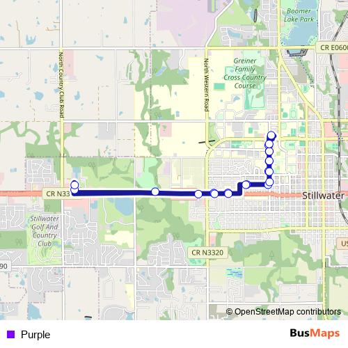 Purple bus Line Map