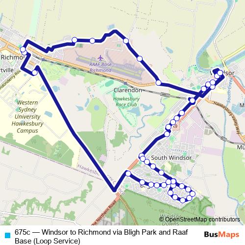 675c bus Line Map