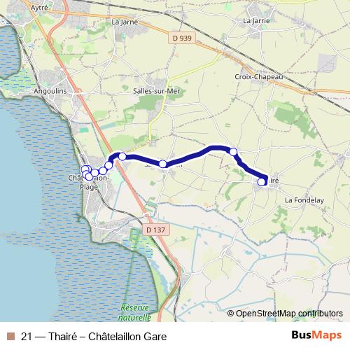 21 bus Line Map