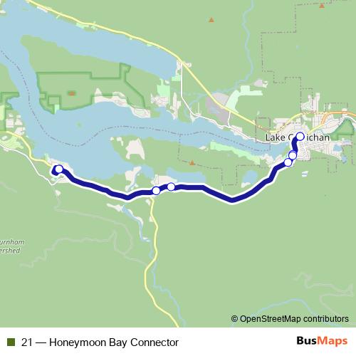 21 bus Line Map