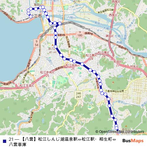 21 bus Line Map