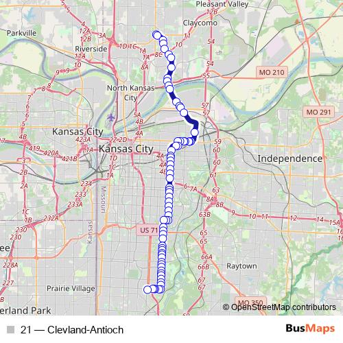 21 bus Line Map
