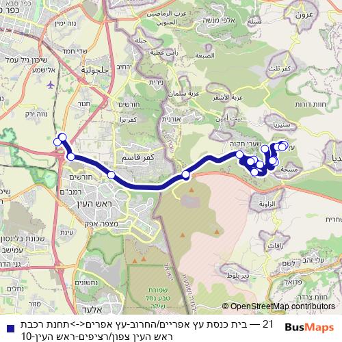 21 bus Line Map