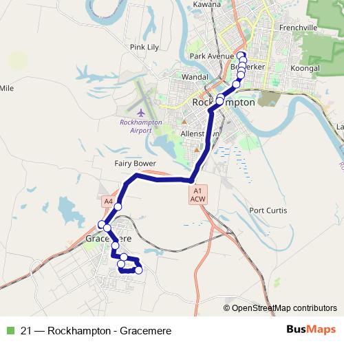 21 bus Line Map