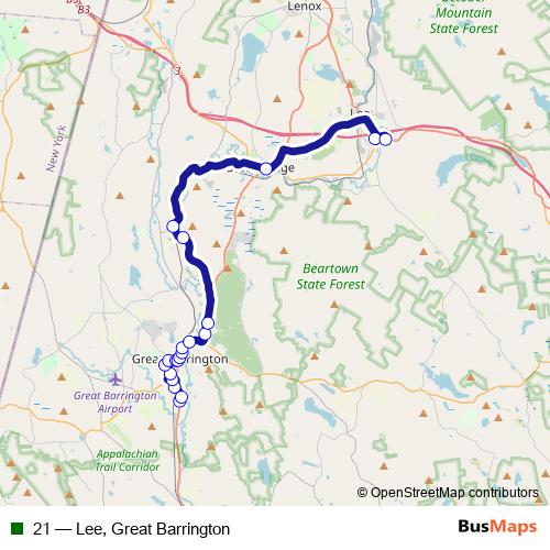 21 bus Line Map