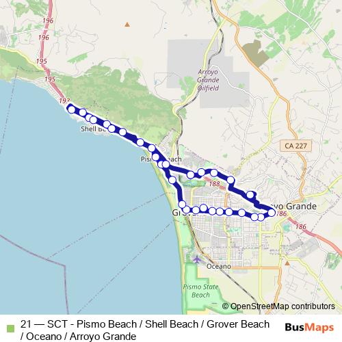 21 bus Line Map