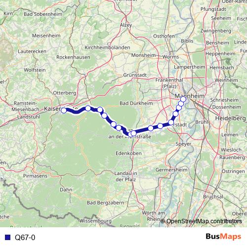 Q67-0 rail Line Map