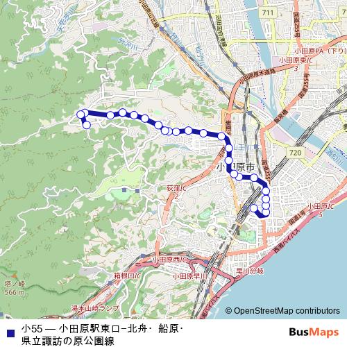 小55 bus Line Map