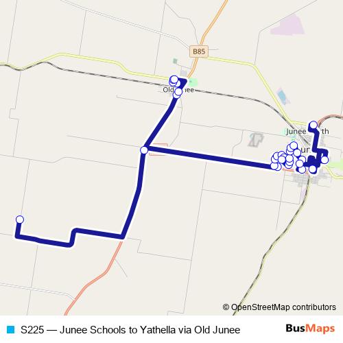 S225 bus Line Map