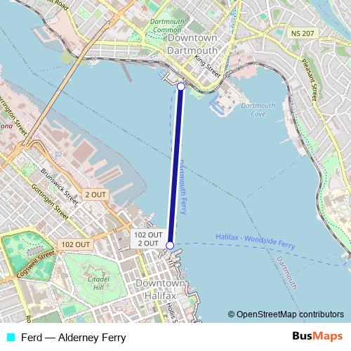 Ferd ferry Line Map