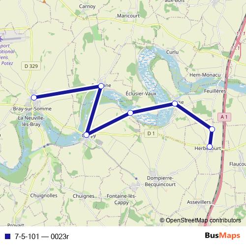 7-5-101 bus Line Map