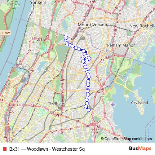 Bx31 bus Line Map