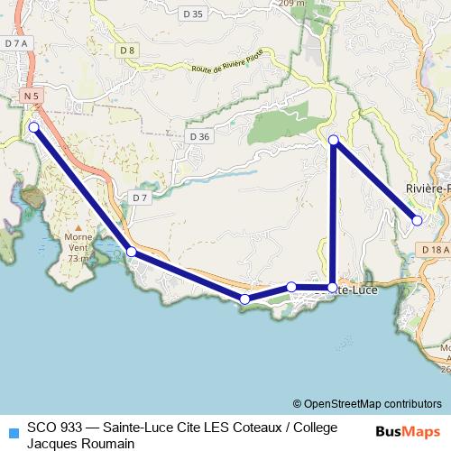 SCO 933 bus Line Map