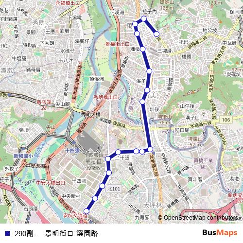 290副 bus Line Map