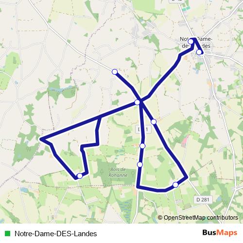 Notre-Dame-DES-Landes bus Line Map