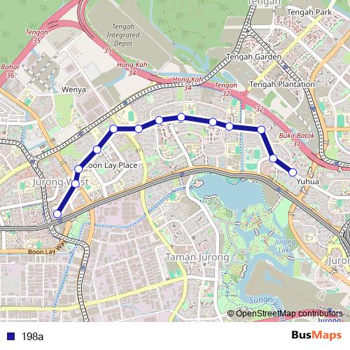 198a bus Line Map