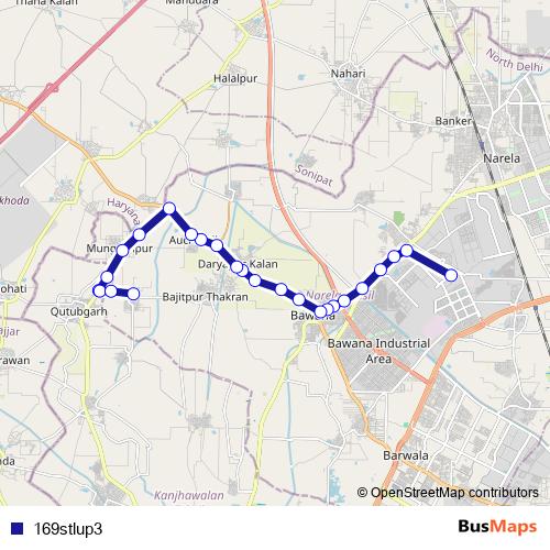 169stlup3 bus Line Map