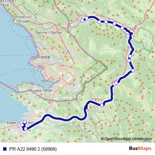 PR A22 8490 2 (58988) bus Line Map