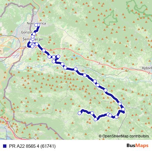 PR A22 8565 4 (61741) bus Line Map