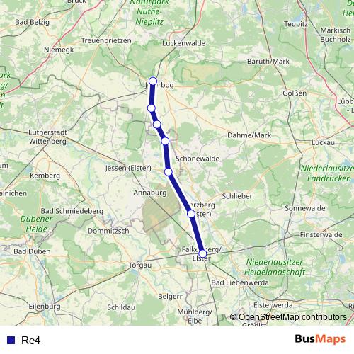 Re4 bus Line Map