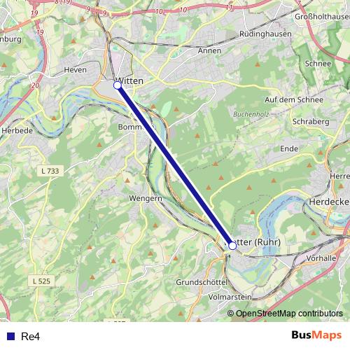 Re4 bus Line Map