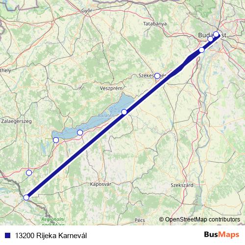 13200 Rijeka Karnevál rail Line Map