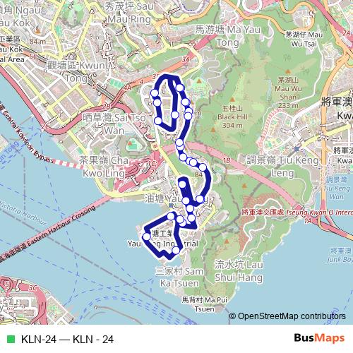 KLN-24 bus Line Map