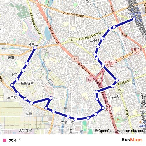 大４１ bus Line Map