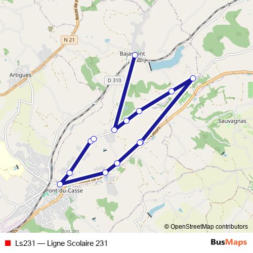 Ls231 bus Line Map