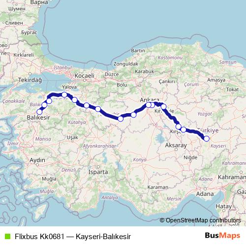 Flixbus Kk0681 bus Line Map