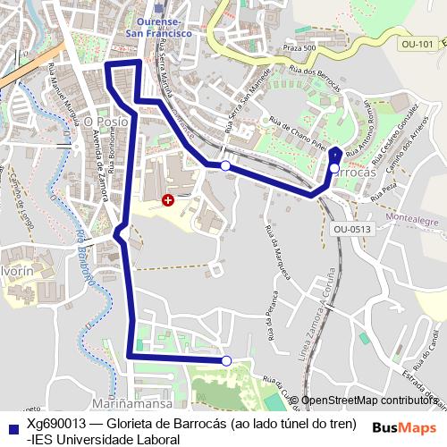 Xg690013 bus Line Map