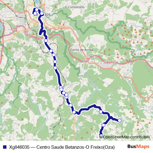 Xg846035 bus Line Map