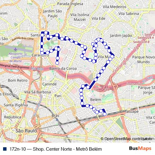 172n-10 bus Line Map
