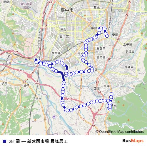281副 bus Line Map
