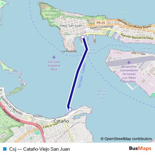 Csj ferry Line Map