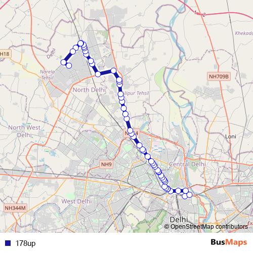 178up bus Line Map