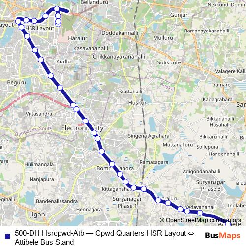 500-DH Hsrcpwd-Atb bus Line Map