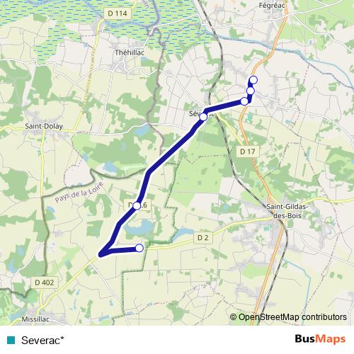 Severac* bus Line Map