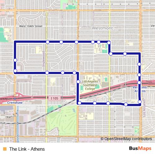 The Link - Athens bus Line Map