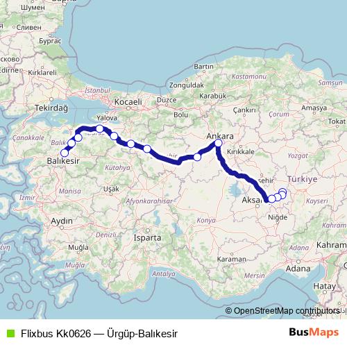 Flixbus Kk0626 bus Line Map