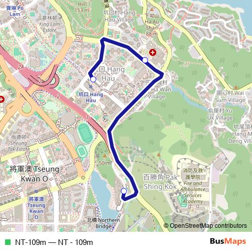 NT-109m bus Line Map