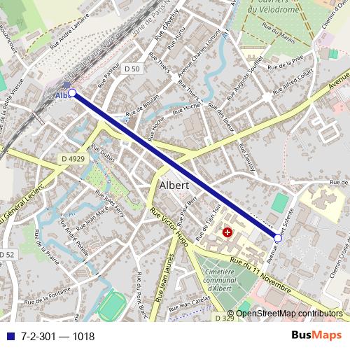 7-2-301 bus Line Map