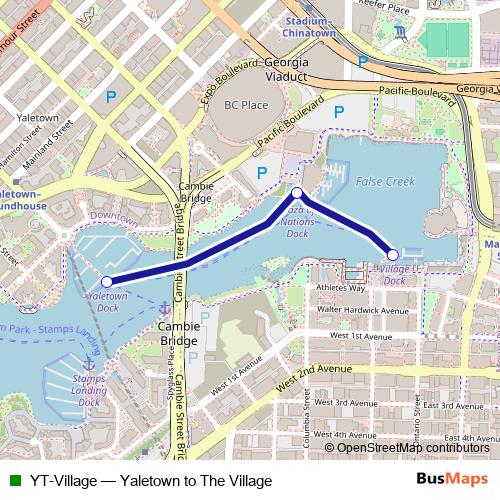 YT-Village ferry Line Map