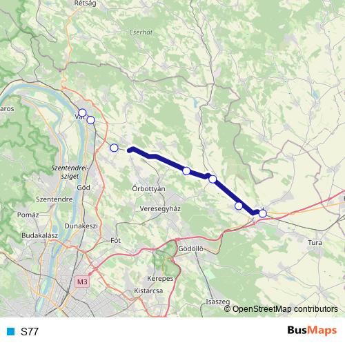S77 rail Line Map
