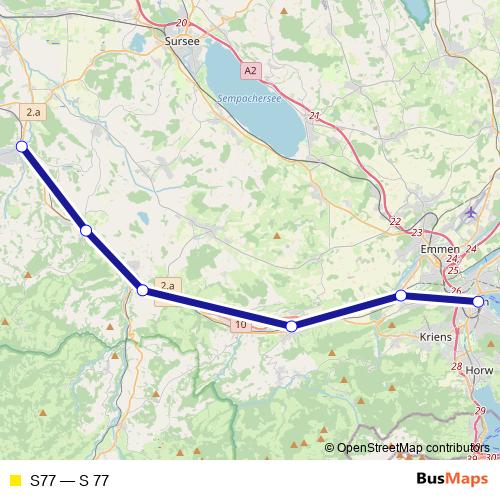 S77 rail Line Map