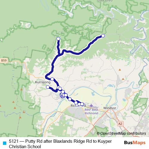 5121 bus Line Map