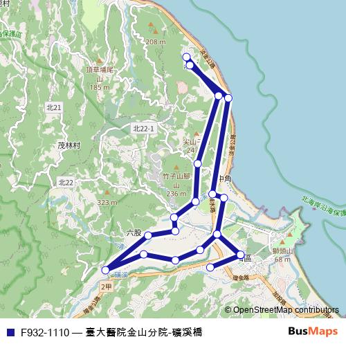 F932-1110 bus Line Map