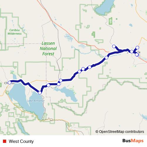 West County bus Line Map