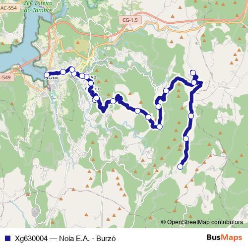 Xg630004 bus Line Map